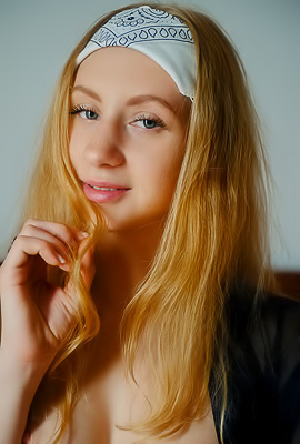 Alice Blue Freckle-faced Babe Goes Face Down On The Bed