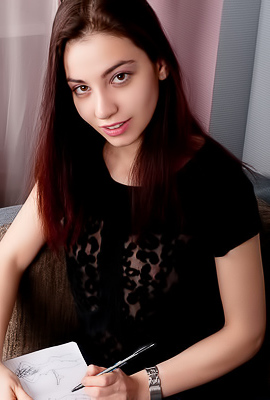 Jessica Manole Peels Off Her Tight Jeans And Tugs Her Sheer Panties Aside