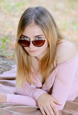 Dakota Pink Strips Down To Her See-through Lingerie